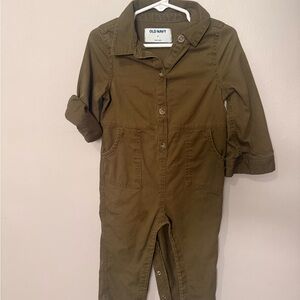 Old Navy Kids Olive Green Jumpsuit